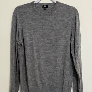 Uniqlo Gray Crewneck Sweater for Men
